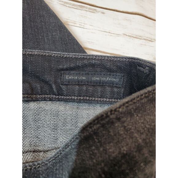 Citizens Of Humanity Jeans Emerson Womens 32 Slim Boyfriend Black Button Fly - Picture 6 of 12